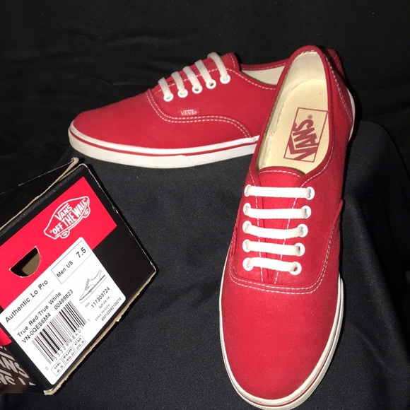 Vans Shoes - Red Authentic Lo Pro Vans